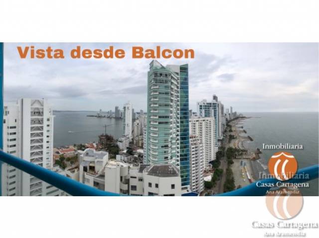 APARTAMENTO EN VENTA  2 HABITACIONES CON VISTA AL MAR EN CARTAGENA