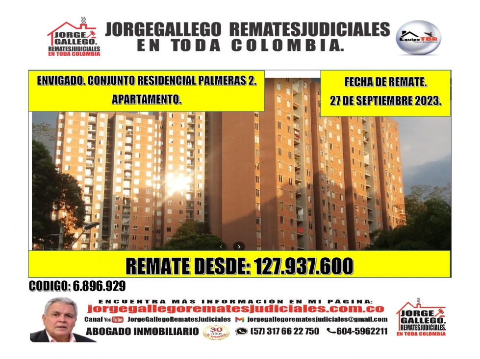 Remate. Envigado Conjunto Palmeras 2