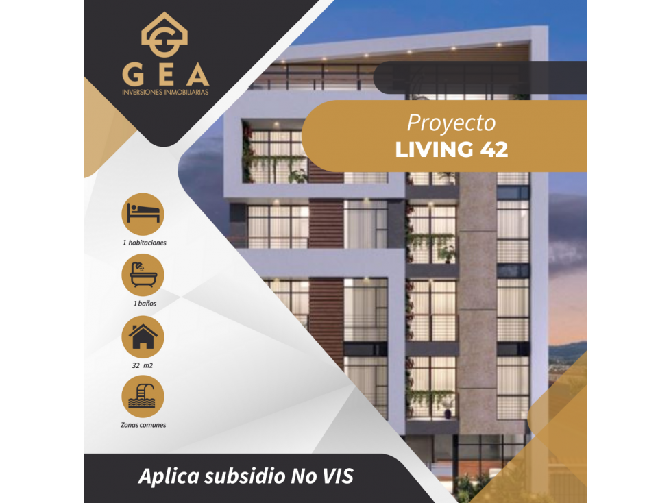 PROYECTO - Venta de Apartaestudios en Edificio Living 42 -Santa Clara