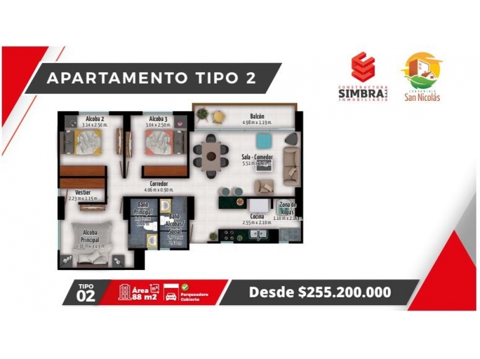 PROYECTO-GEA Vende Apts en Conjunto Residencial San Nicolás