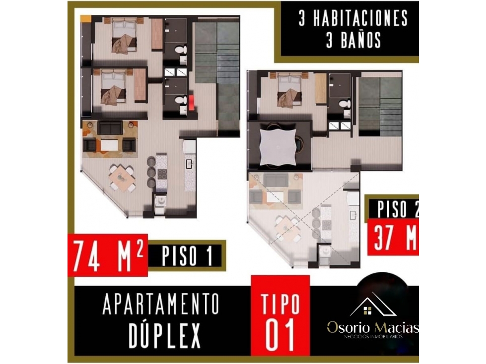 Venta de apartamento en Villamaria