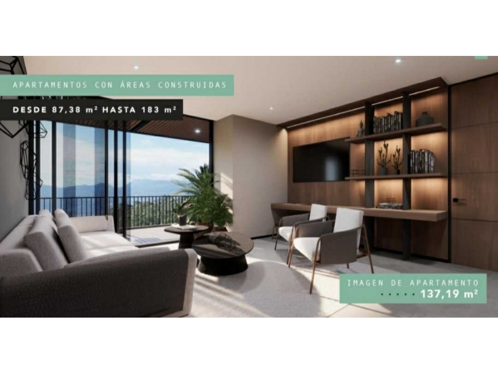 Apartamento en Contree Palmas con gran vista a la ciudad