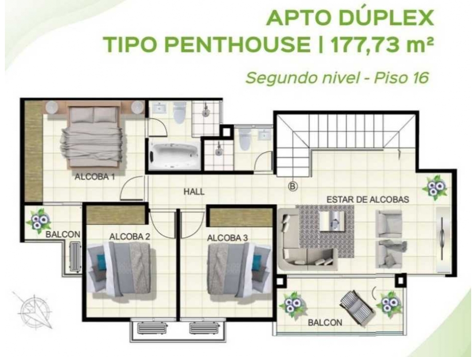 penthouse para estrenar en arriendo.